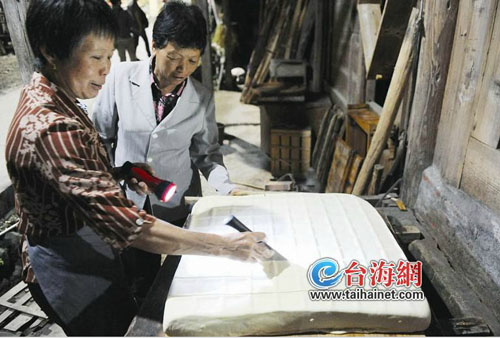 箱壓后，切塊